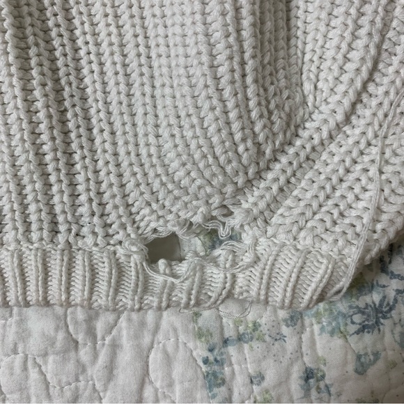 American Apparel White Crochet Sweater - Picture 5 of 6